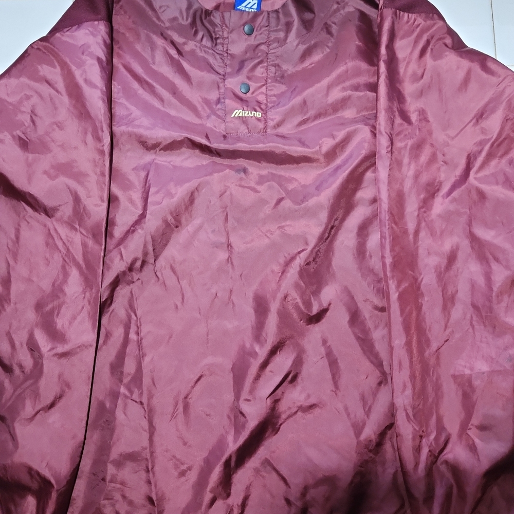 Mizuno Windbreaker Jacket Mens Size 44-46 XL Blue Henley Long Sleeve B24